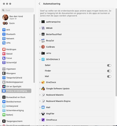 Security->Automation