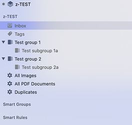 1-groups expanded in sidebar