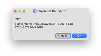 Shortcut alert with input