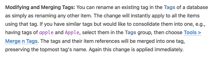Manual: Merging tags