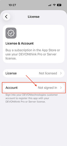 License & Account