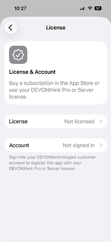 License & Account