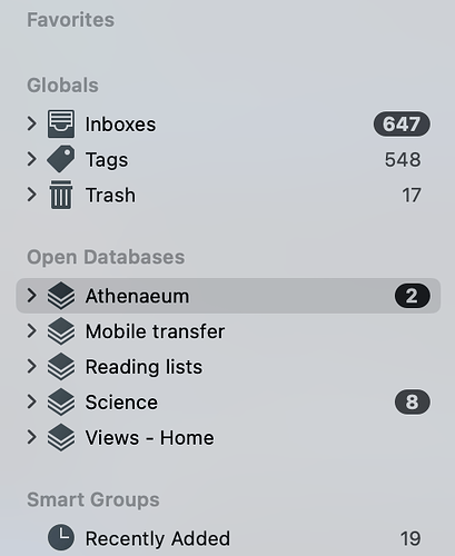 DT4 Standard view sidebar