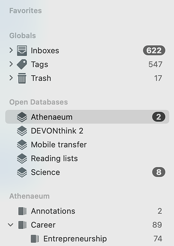 DT3 Standard view sidebar