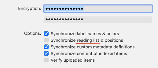 Sync reading list