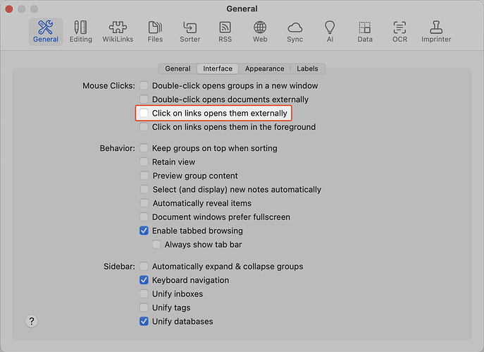 Settings: General > Interface > Mouse Clicks