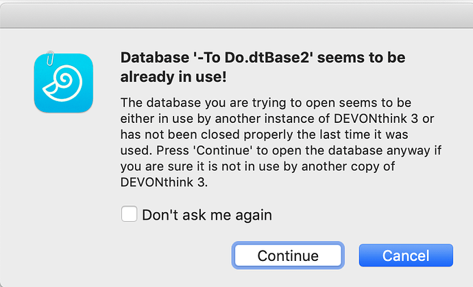 Please help databases suddenly missing DEVONthink