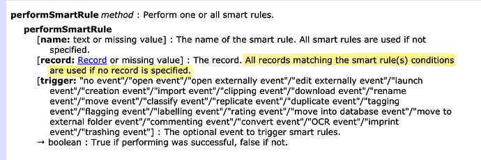 'performSmartRule' in the scripting dictionary
